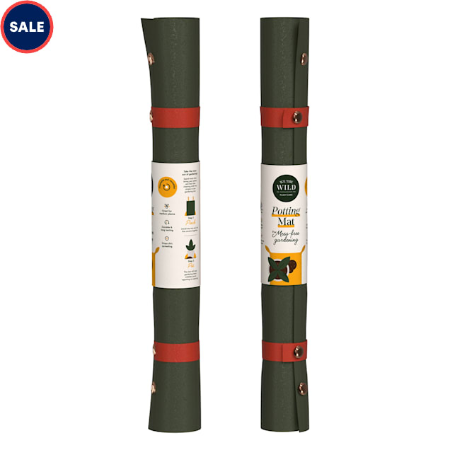 We The Wild Repotting Mat Large Reusable Waterproof Easy to Store, 30" x 19", Dark Green - Carousel image #1