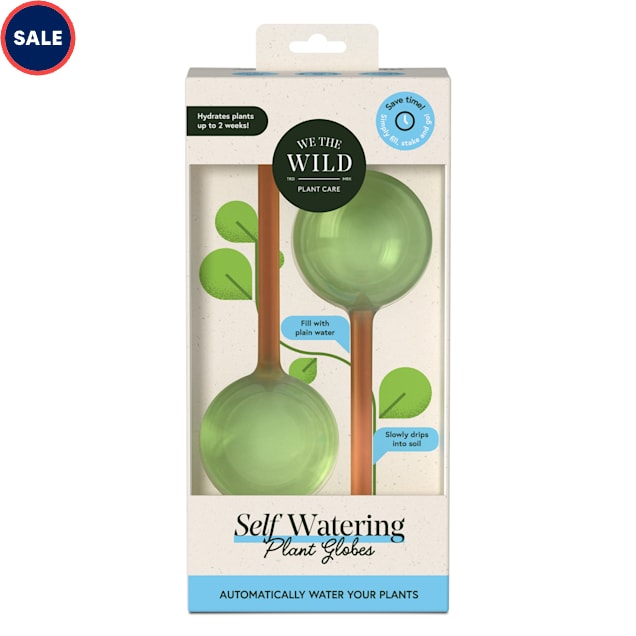 We The Wild Self-Watering Plant Globes Handblown Glass Watering Globes for Houseplants, Multicolor, Pack of 2 - Carousel image #1