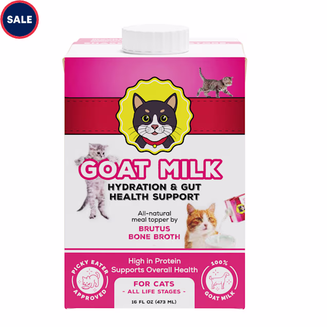 Brutus Bone Broths Goat Milk 100% Pure and Ready to Serve for Cats, 16 fl. oz. - Carousel image #1