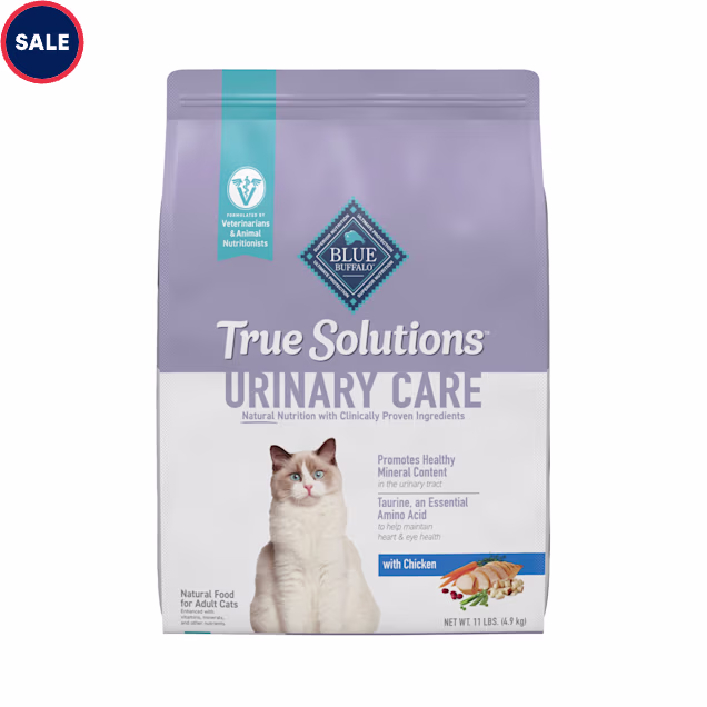 Blue Buffalo True Solutions Urinary Care Natural, Clinically Proven Ingredients Chicken Adult Cat Dry Food, 11 lbs. - Carousel image #1