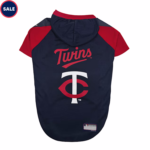 Pets First MLB Hoodie Dog Tee Shirt, Minnesota Twins, Large - Carousel image #1
