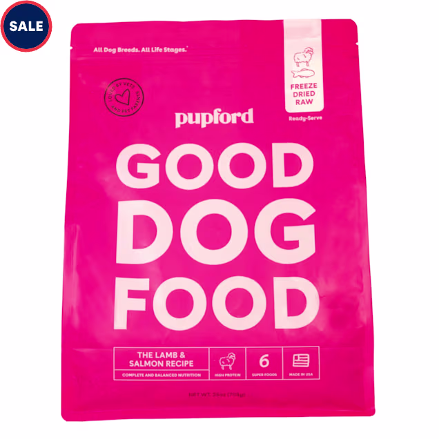Pupford Freeze-Dried Good Lamb & Salmon Recipe Dog Food, 25 oz