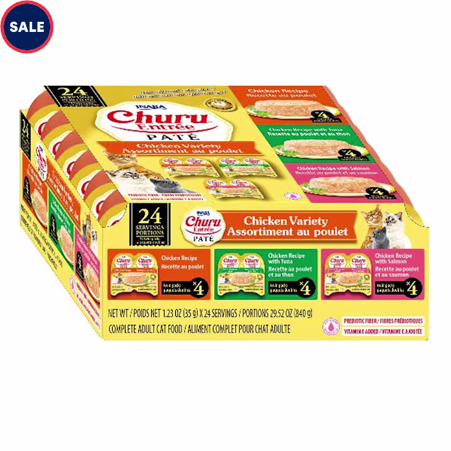 Inaba Churu Chicken Variety Entree Pate Cat Food, 2.46 oz., Count of 12 - Carousel image #1