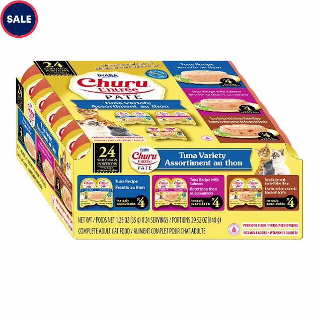Inaba Churu Tuna Variety Entree Pate Cat Food, 2.46 oz., Count of 12 - Carousel image #1