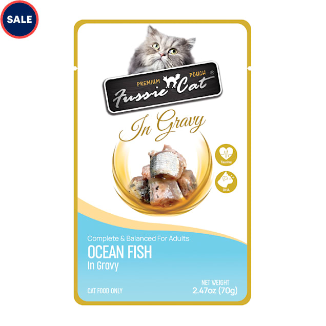 Fussie Cat Premium Oceanfish in Gravy Cat Food, 2.47 oz., Case of 12 - Carousel image #1