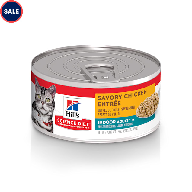 Hill s Science Diet Adult Indoor Savory Chicken Entree Canned Cat