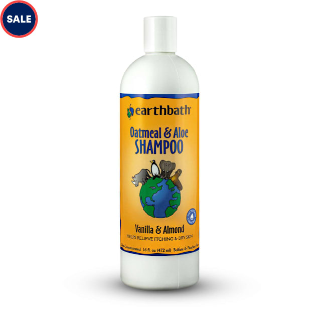 Earthbath Oatmeal & Aloe, Vanilla & Almond Pet Shampoo, 16 fl. oz. - Carousel image #1