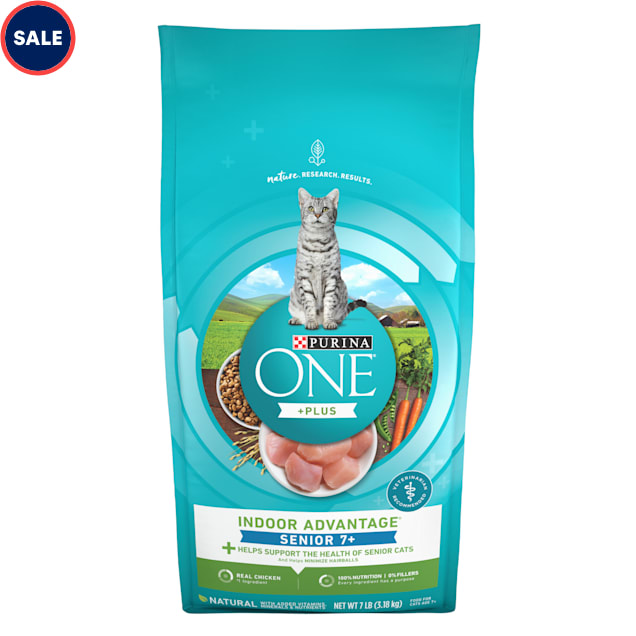 Purina ONE Indoor Advantage Senior+ High Protein, Natural Senior Dry Cat Food, 7 lbs. - Carousel image #1