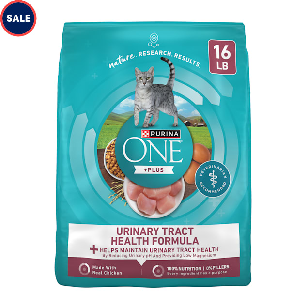 Purina ONE High Protein Plus Urinary Tract Health Formula Adult Dry Cat Food 16 lbs