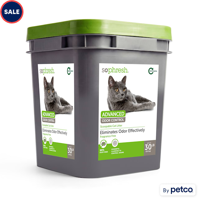 So Phresh Advanced Odor Control Scoopable Fragrance Free Cat Litter, 30 lbs. - Carousel image #1