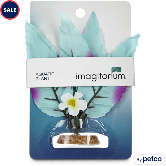 Imagitarium Blue Purple Leaf Silk Plant, Large - Carousel image #1