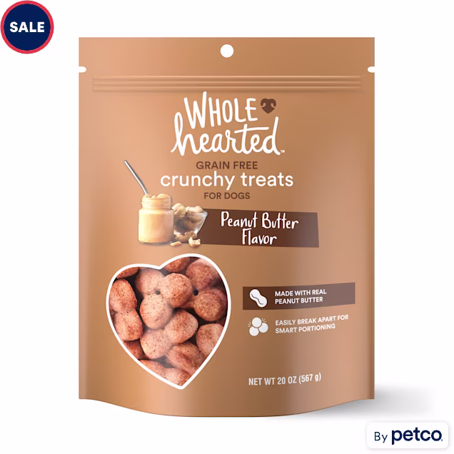 WholeHearted Grain Free Peanut Butter Dog Treats, 20 oz. - Carousel image #1