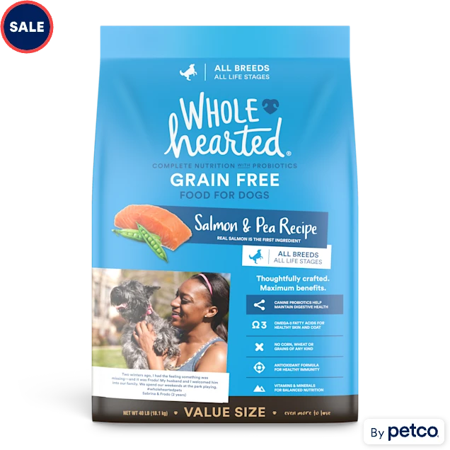 WholeHearted Grain Free All Life Stages Salmon and Pea Recipe Dry Dog ...