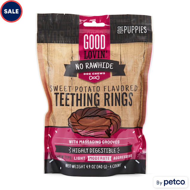 Good Lovin' Sweet Potato Flavor Pup Ring Dog Chew, 4.9 oz., Count of 4 - Carousel image #1