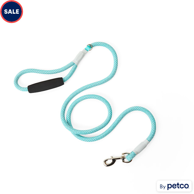 YOULY Reflective Dog Leash, Teal, 5-ft long, 1/2-in wide - Carousel image #1