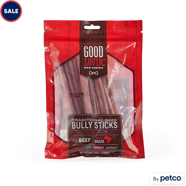 Good Lovin' Traditional Beef Bully Stick Dog Chew, 2.4 oz., Count of 6 - Carousel image #1