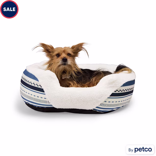 EveryYay Navy Stripe Cuddler Pet Bed, 23