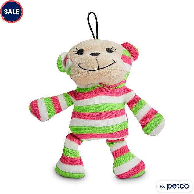 Pink sock monkey dog clearance toy