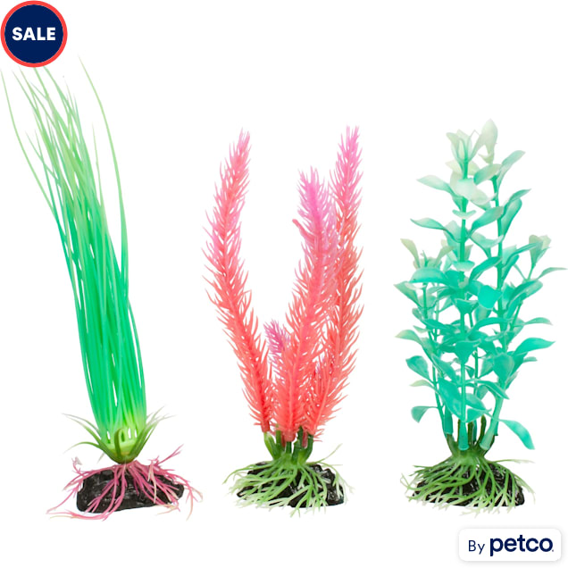 Imagitarium Glow in the Dark Variety Pack Plastic Aquarium Plants