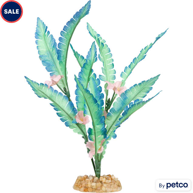 Imagitarium Aqua Bloom Silk Aquarium Plant, Small Petco