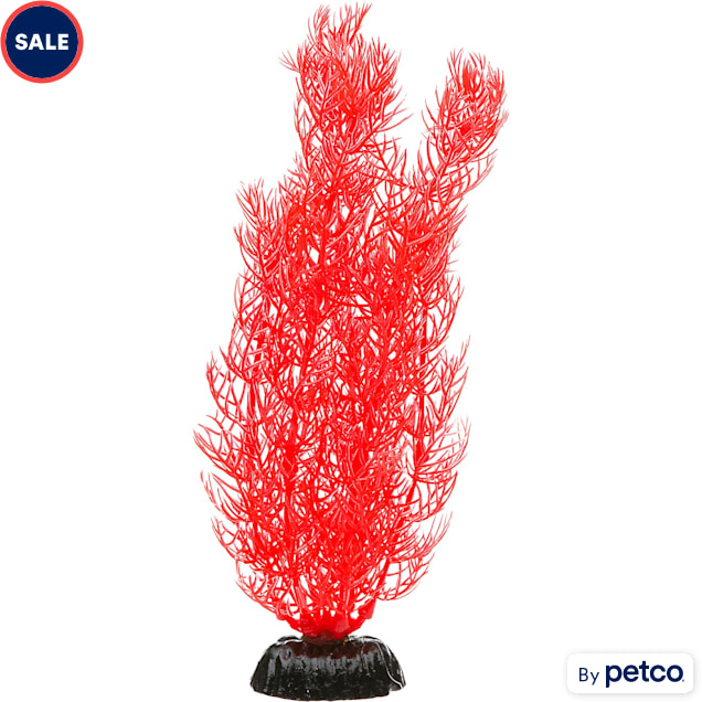 Imagitarium Red Corkscrew Val Midground Plastic Aquarium Plant Petco