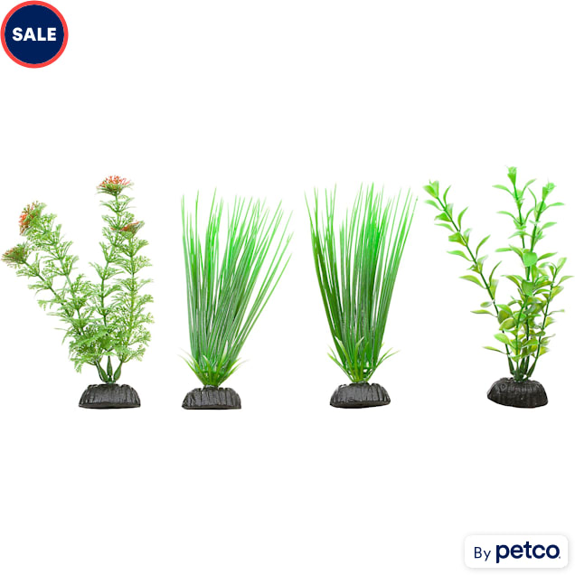 Imagitarium Green Plastic Aquarium Plants Foreground Value Pack - Carousel image #1