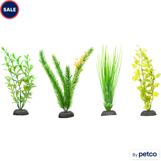 Imagitarium Green Plastic Aquarium Plants Midground Value Pack Petco
