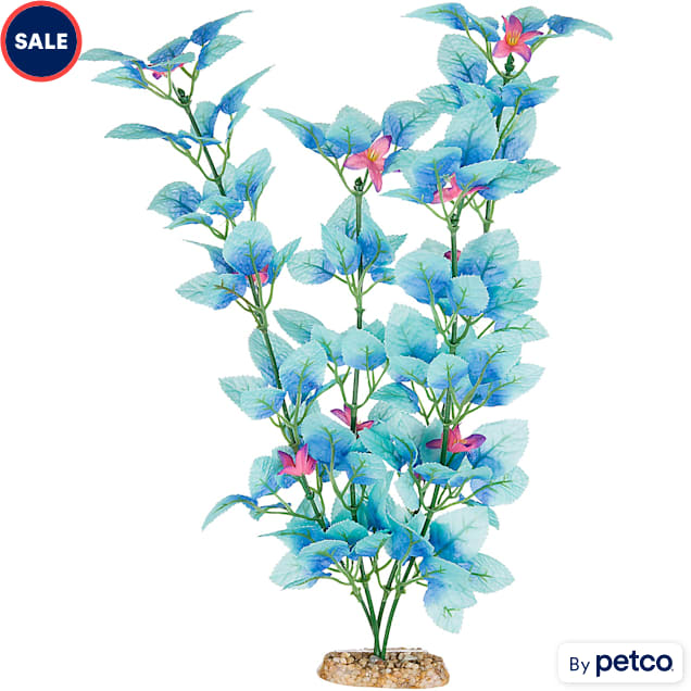 Imagitarium Fiesta Silk Blue Aquarium Plant, 12" L X 4" W Petco