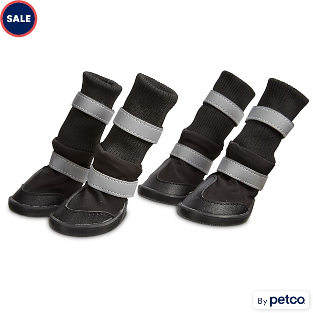 Good2Go Black Fleece Lined All Weather Dog Boots Large Petco