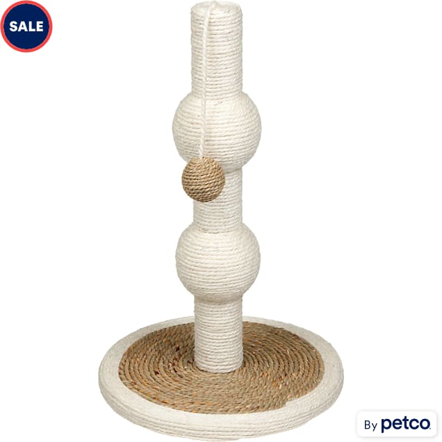 EveryYay Sisal and Seagrass Orb Cat Scratching Post, 18 H