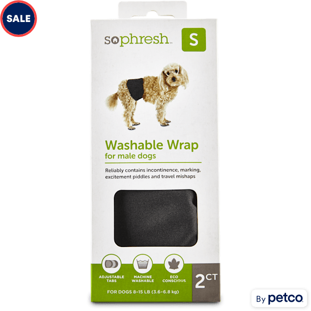 So Phresh Washable Wrap for Male Dogs, Small - Carousel image #1