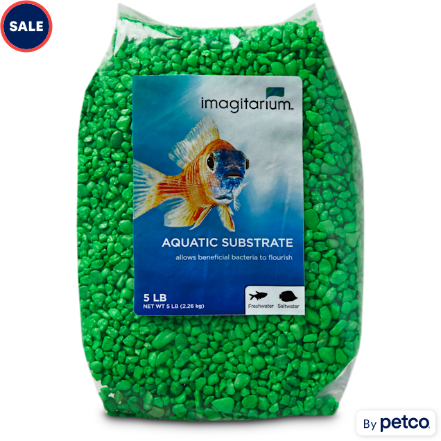 Imagitarium Neon Green Aquarium Gravel, 5 lbs - Carousel image #1
