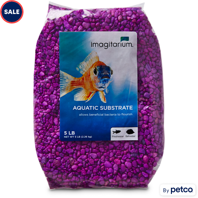Imagitarium Neon Purple Aquarium Gravel, 5 lbs - Carousel image #1