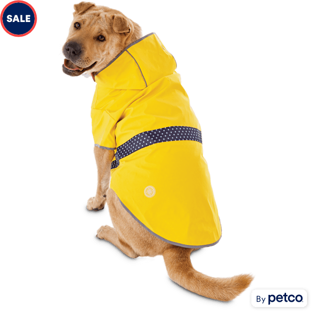 Good2Go Reversible Dog Raincoat in Yellow, Extra Large - Carousel image #1