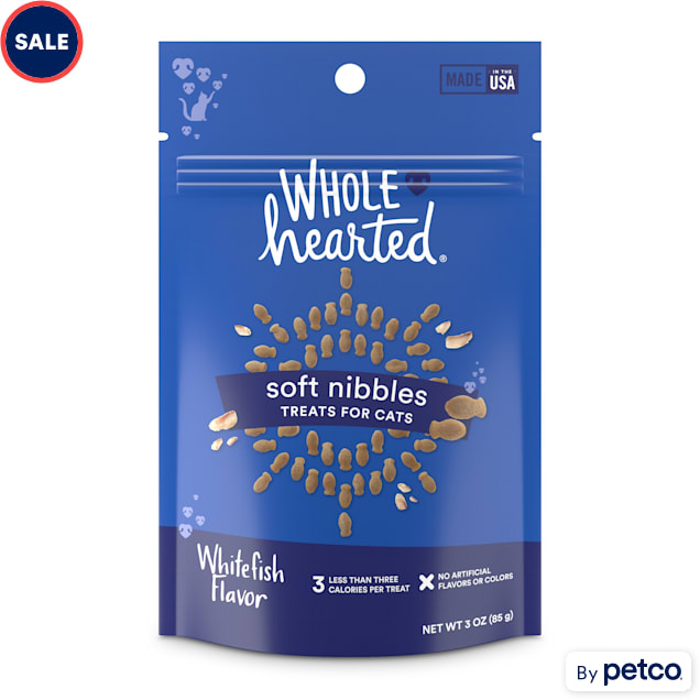 WholeHearted Savory Tasty Soft Cat Treats Whitefish Recipe 3 OZ