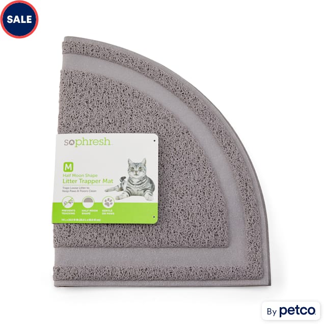 So Phresh Half Moon Shape Cat Litter Trapper Mat, Medium Petco