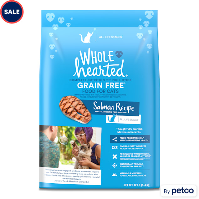 WholeHearted Grain Free Salmon Formula Dry Cat Food 12 lbs. Petco