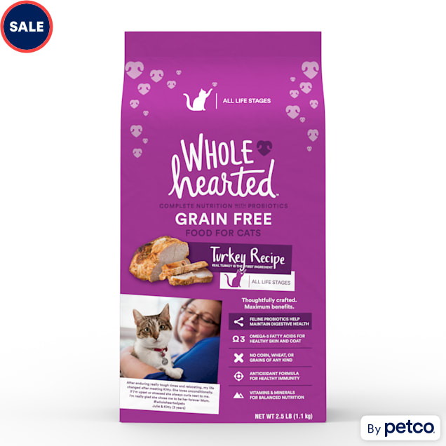 WholeHearted Grain Free Turkey Formula Dry Cat Food 2.5 lbs. Petco