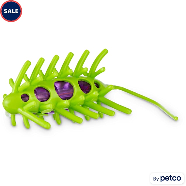 Leaps Bounds Green Wiggle Bug Vibrating Cat Toy