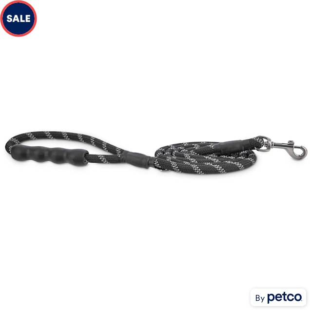 Good2Go Reflective Braided Rope Leash in Black, 6 ft. - Carousel image #1