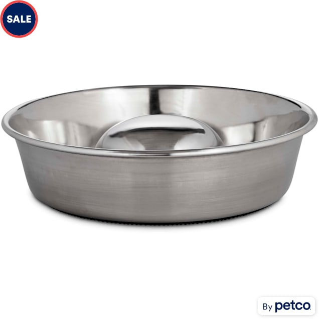 EveryYay Take it Slow Stainless Steel Slow Feeder for Dogs, 3.5 Cups - Carousel image #1