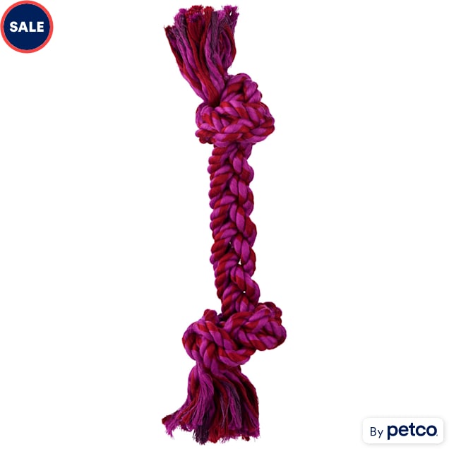 Leaps Bounds Medium Twisted Rope Tug Dog Toy Assorted Colors