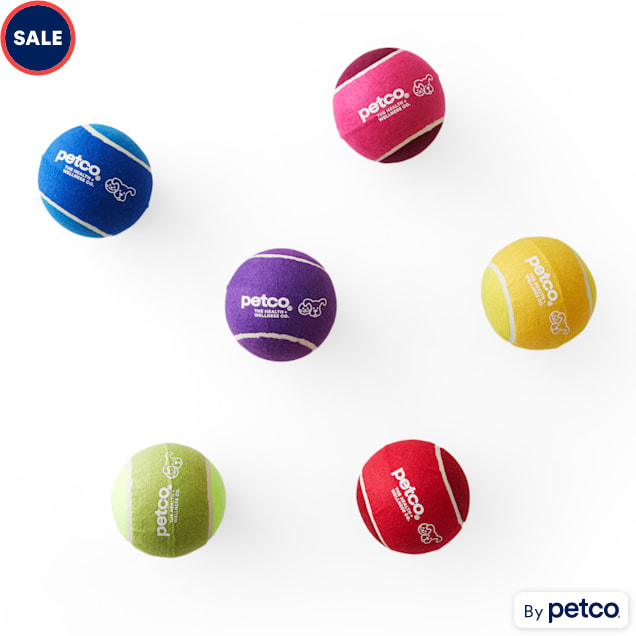 Petco Jumbo Tennis Ball Dog Toy in Assorted Colors, 4.75" - Carousel image #1