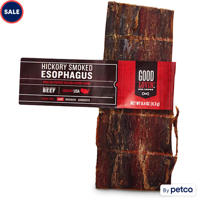 Good Lovin' Hickory Smoked Esophagus Dog Chew, 6-inch - Carousel image #1