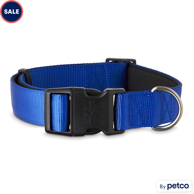YOULY Neoprene Padded Dog Collar, Blue, XX-Large/3X-Large - Carousel image #1