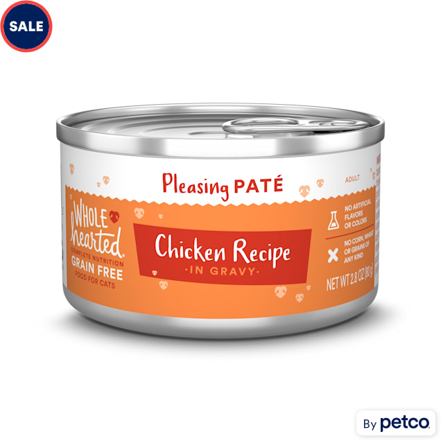WholeHearted Grain Free Chicken Recipe Pate Adult Wet Cat Food, 2.8 oz., Case of 12 - Carousel image #1
