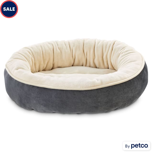 EveryYay Essentials Snooze Fest Cuddler Dog Bed, 20 L" X 20" W, Grey - Carousel image #1