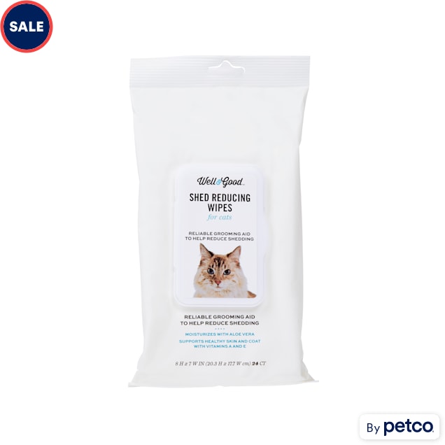 Well & Good Shed Reducing Cat Wipes, Pack of 24 - Carousel image #1