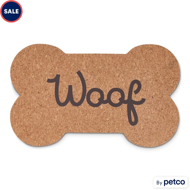 Harmony Woof Bone Cork Placemat for Dogs, 23" L X 13.75" W - Carousel image #1