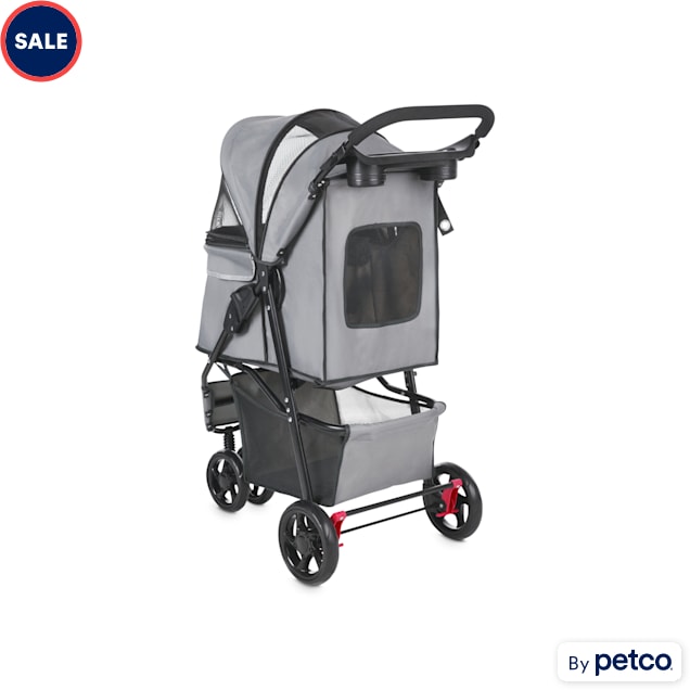 EveryYay Places to Go Reflective Gray Pet Stroller, 34" L X 21.7" W X 37.5" H - Carousel image #1